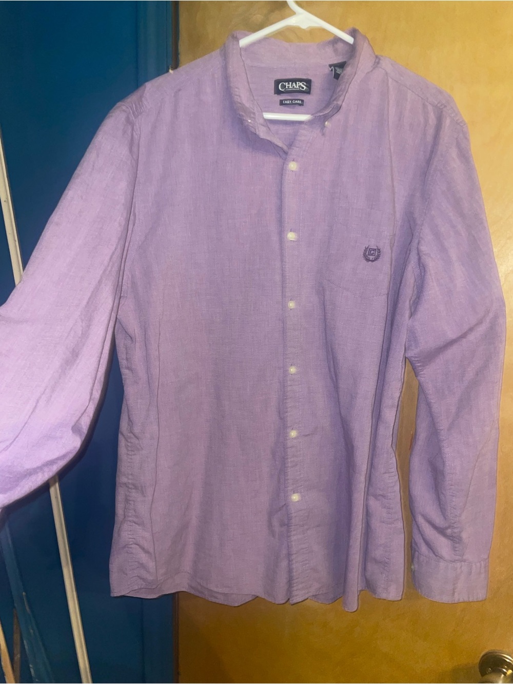 Chaps Men's Lavender Long-Sleeve Button-Down Shirt